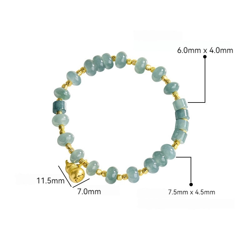 Natural Jade Abacus Bead Bracelet for Women, S925 Silver Jadeite Jewelry jade BMjade